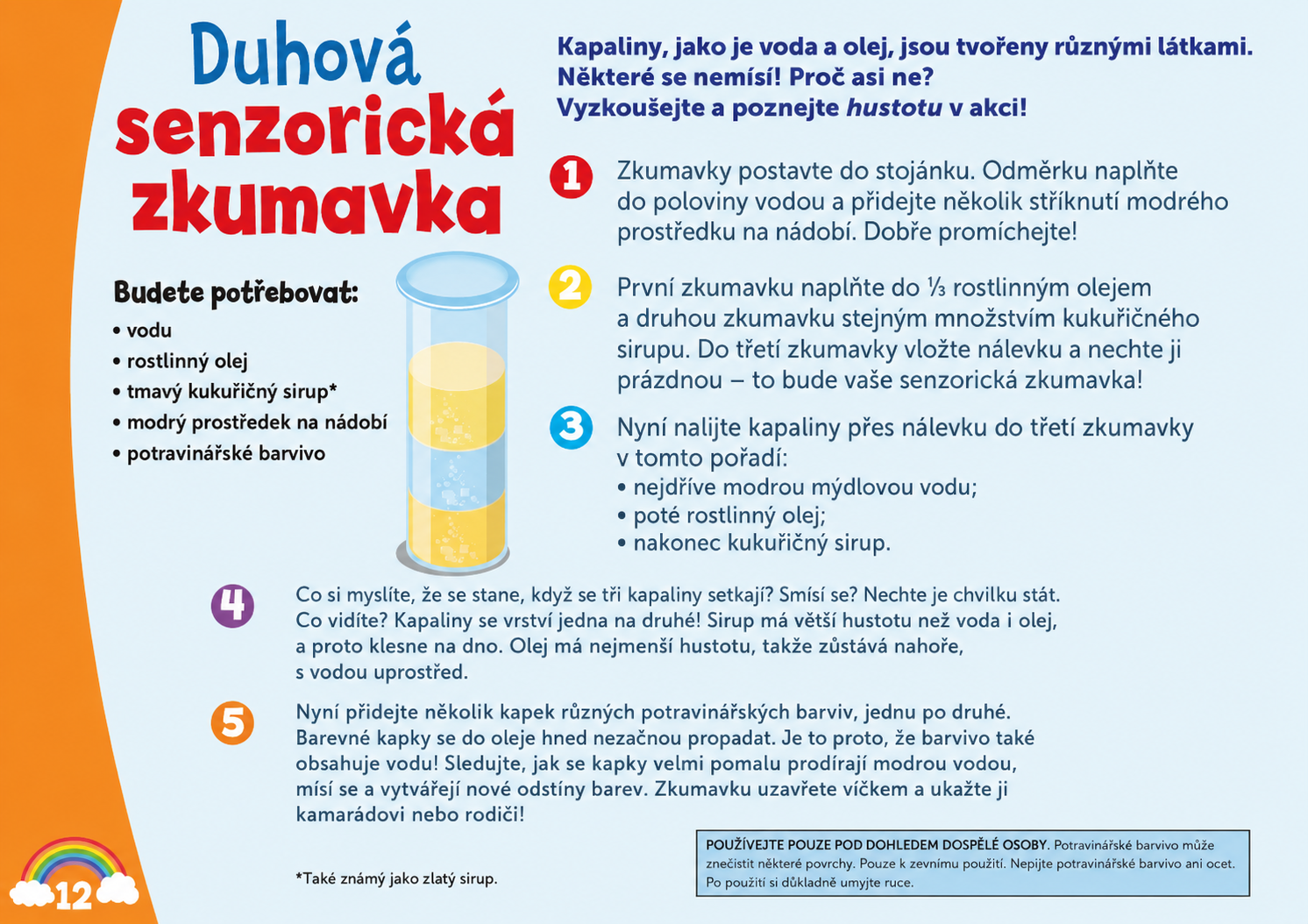 Duhová senzorická zkumavka Learning resources